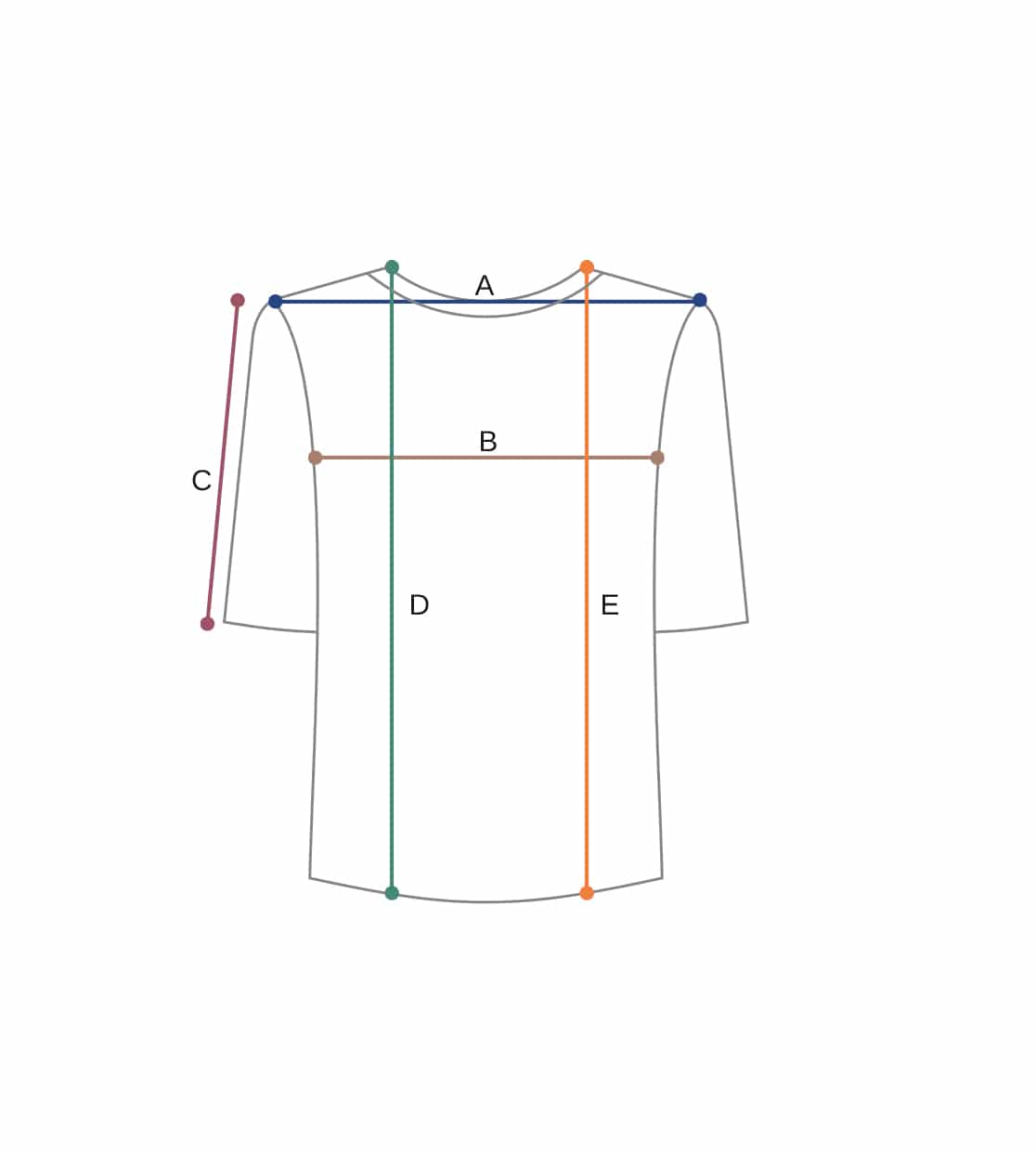 T-Shirts “Shirley” Size chart