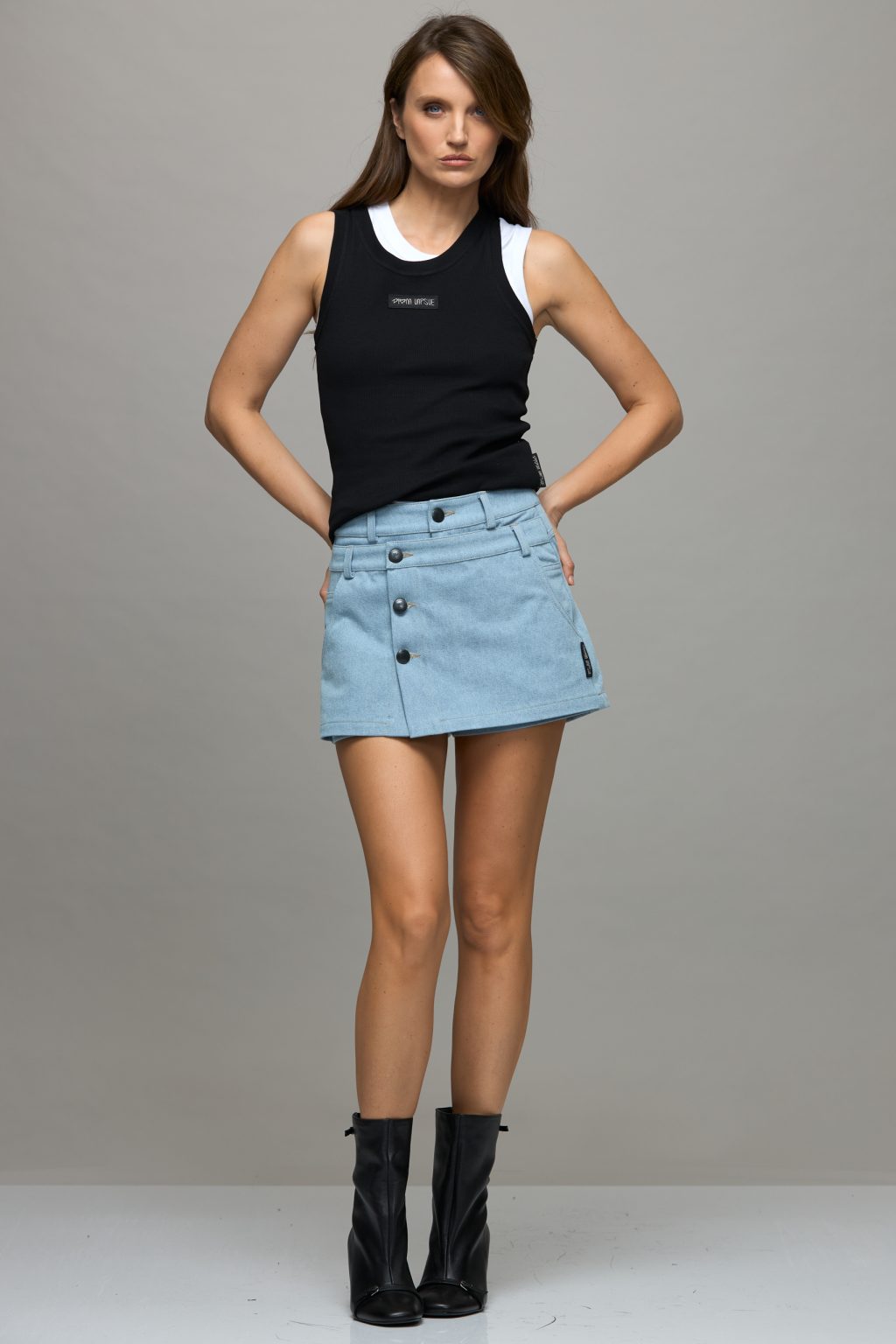 Denim skirt shorts "Ostia"